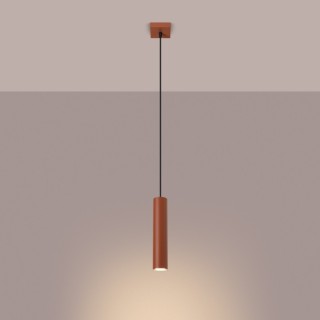 Lampe suspendue LAGOS 1 rouge ocre