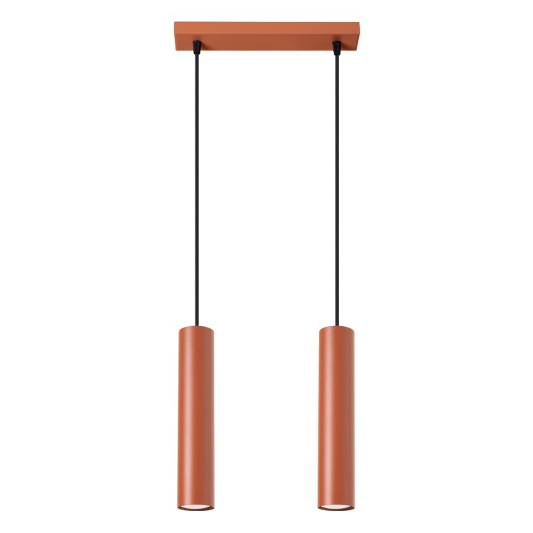 Lampe suspendue LAGOS 2 rouge ocre