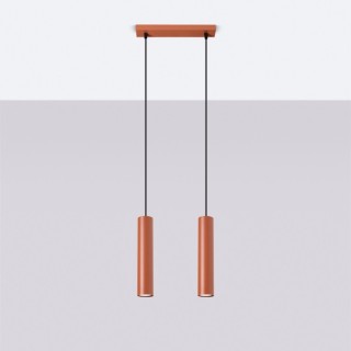 Lampe suspendue LAGOS 2 rouge ocre