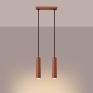 Lampe suspendue LAGOS 2 rouge ocre