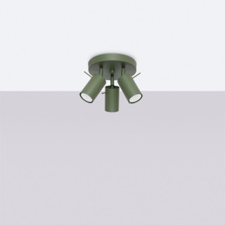 Plafonnier RING 3P vert olive