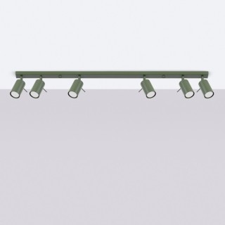 Plafonnier RING 6L vert olive