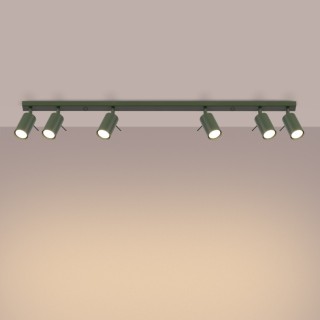 Plafonnier RING 6L vert olive