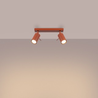 Plafonnier RING 2 rouge ochra