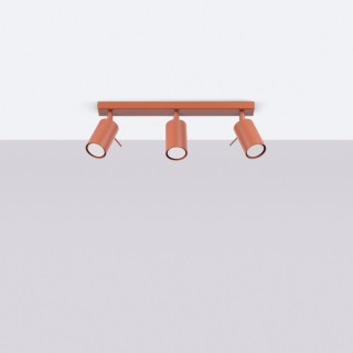 Plafonnier RING 3L rouge ochra