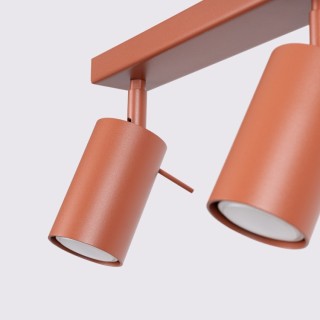 Plafonnier RING 3L rouge ochra