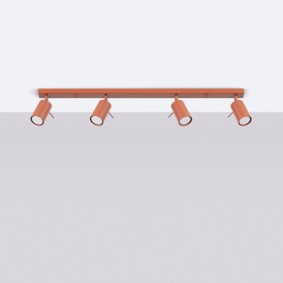 Plafonnier RING 4L rouge ochra