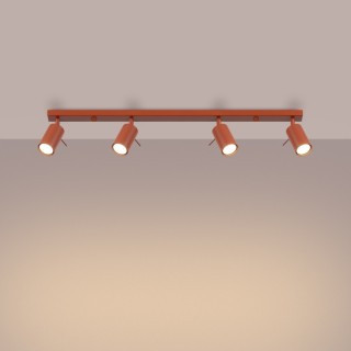 Plafonnier RING 4L rouge ochra