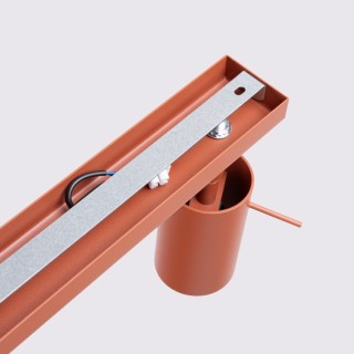 Plafonnier RING 4L rouge ochra