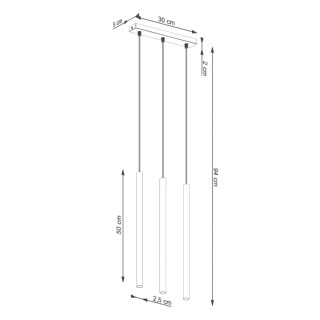 Lampe pendante PASTELO 3 vert olive