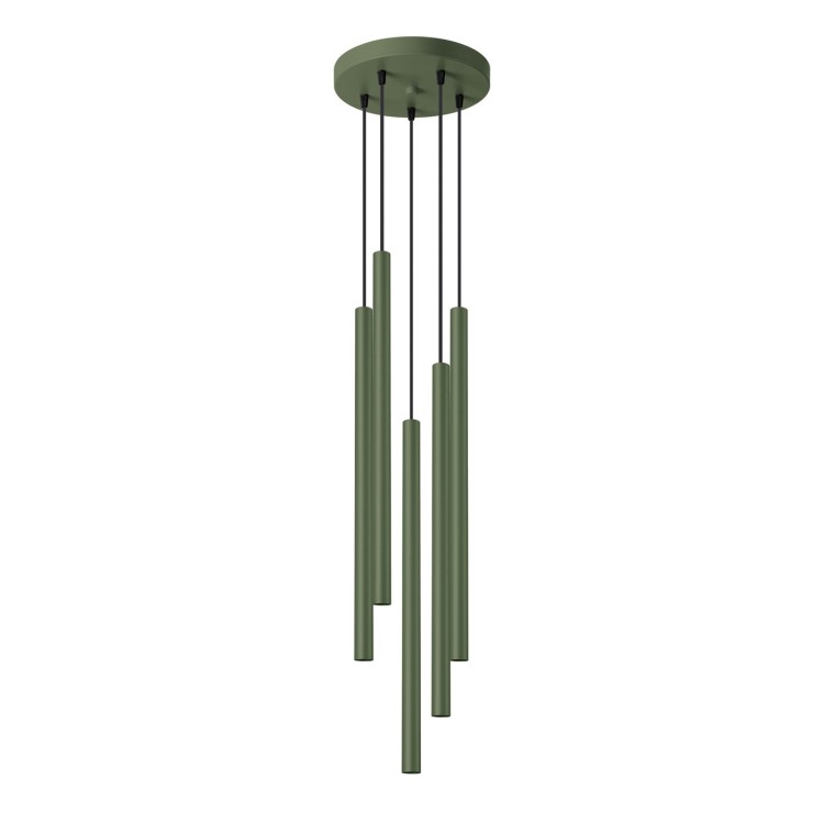Lampe pendante PASTELO 5P vert olive