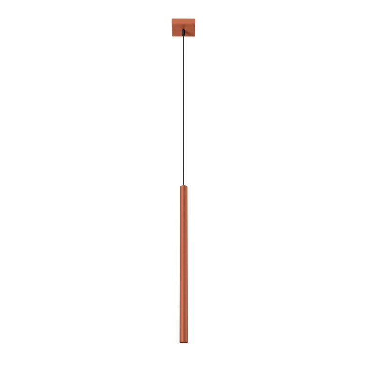 Lampe suspendue PASTELO 1 rouge ocre