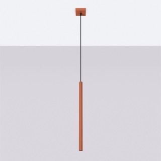 Lampe suspendue PASTELO 1 rouge ocre
