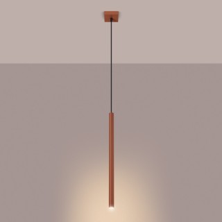 Lampe suspendue PASTELO 1 rouge ocre