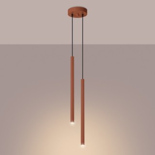 Lampe suspendue PASTELO 2 rouge ocre