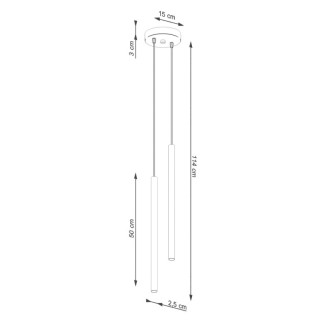 Lampe suspendue PASTELO 2 rouge ocre