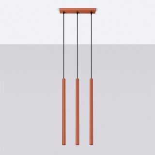 Lampe suspendue PASTELO 3 rouge ocre