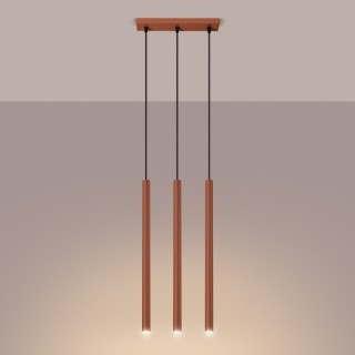Lampe suspendue PASTELO 3 rouge ocre