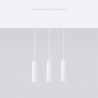 Lampe suspendue KARBON 3L blanc