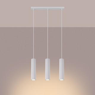 Lampe suspendue KARBON 3L blanc