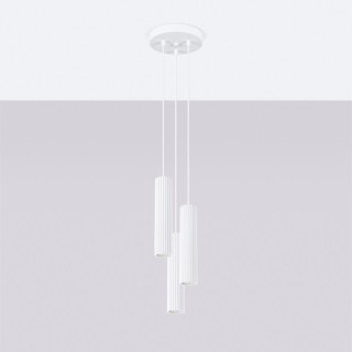 Lampe suspendue KARBON 3P blanc