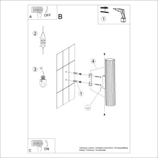 Applique KARBON 30 blanc