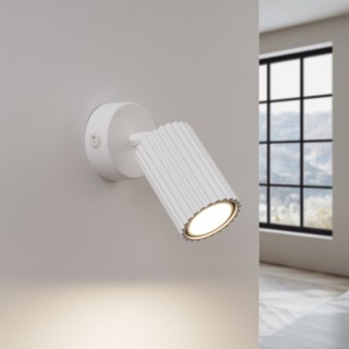 Applique KARBON blanc avec interrupteur