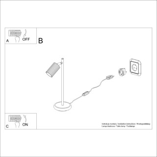 Lampe à poser KARBON blanc