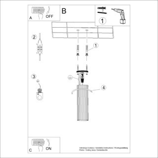 Plafonnier KARBON 20 or