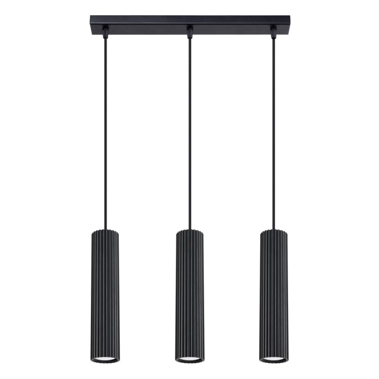 Lampe suspendue KARBON 3L noir