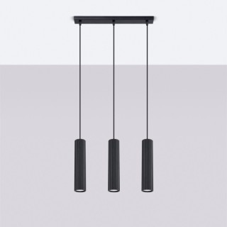 Lampe suspendue KARBON 3L noir