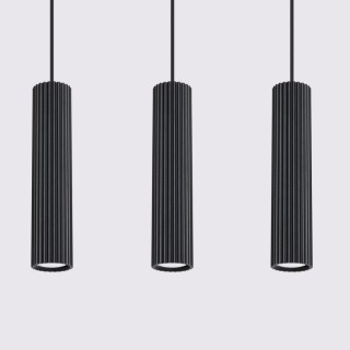 Lampe suspendue KARBON 3L noir