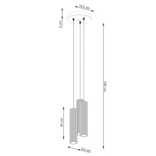 Lampe suspendue KARBON 3P noir