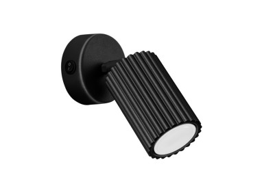 Applique KARBON noir avec interrupteur