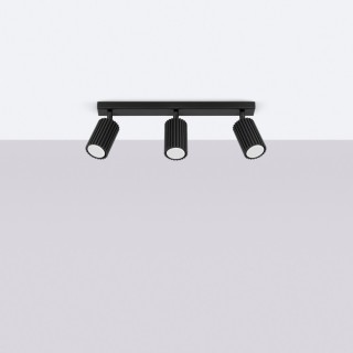 Plafonnier KARBON 3L noir