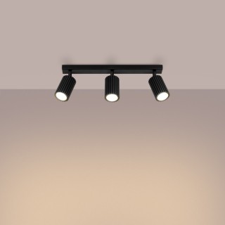 Plafonnier KARBON 3L noir