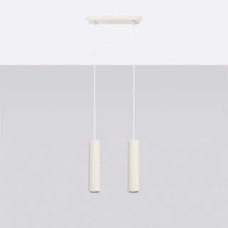 Lampe suspendue KARBON 2 beige