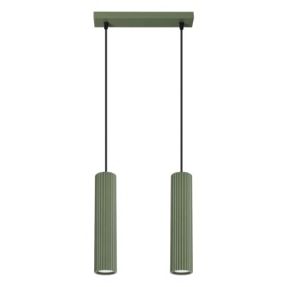 Lampe suspendue KARBON 2 vert olive