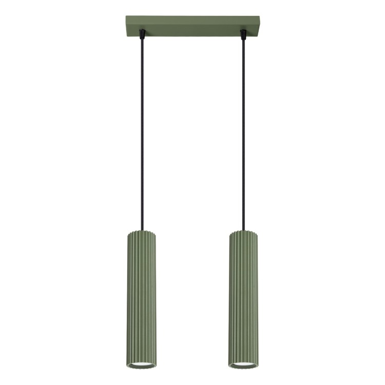 Lampe suspendue KARBON 2 vert olive