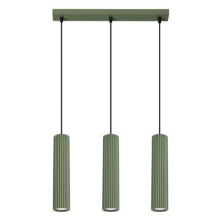 Lampe suspendue KARBON 3L vert olive