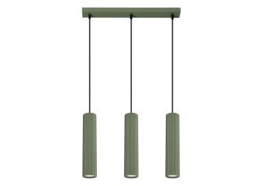 Lampe suspendue KARBON 3L vert olive