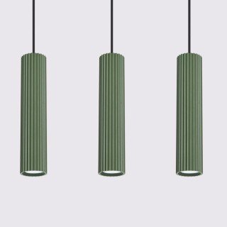 Lampe suspendue KARBON 3L vert olive