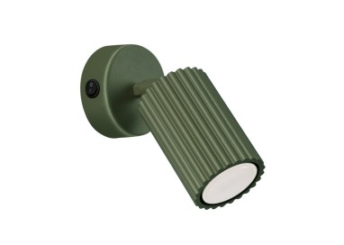 Applique KARBON vert olive avec interrupteur