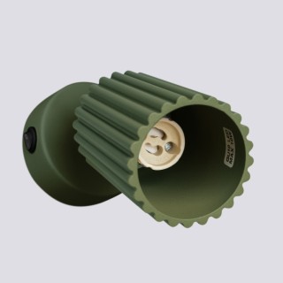 Applique KARBON vert olive avec interrupteur