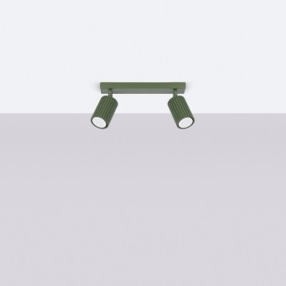Plafonnier KARBON 2 vert olive