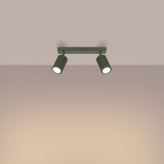 Plafonnier KARBON 2 vert olive