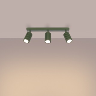 Plafonnier KARBON 3L vert olive