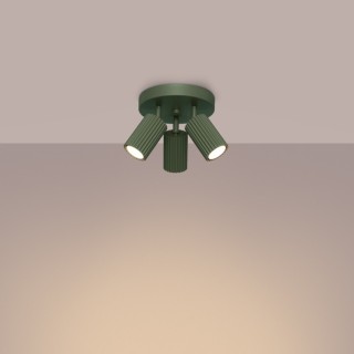 Plafonnier KARBON 3P vert olive