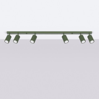 Plafonnier KARBON 6L vert olive