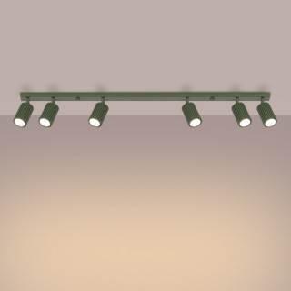 Plafonnier KARBON 6L vert olive